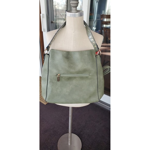 Montana West Women Olive Green Studded Hobo Shoulder Bag Purse MWC 128GN - Picture 4 of 8